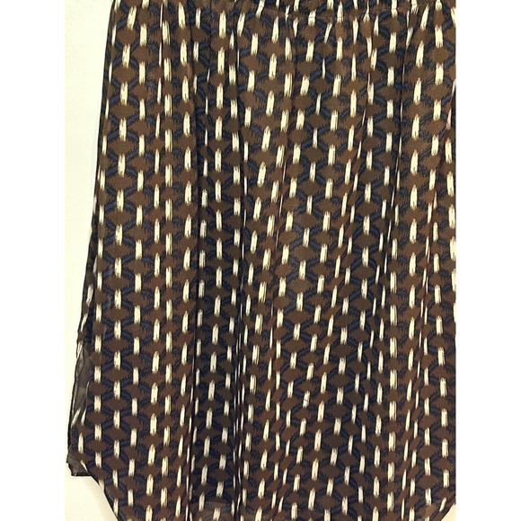 MM Couture by Miss Me Brown Geometric Diamond Print Sheer Back - Picture 3 of 8